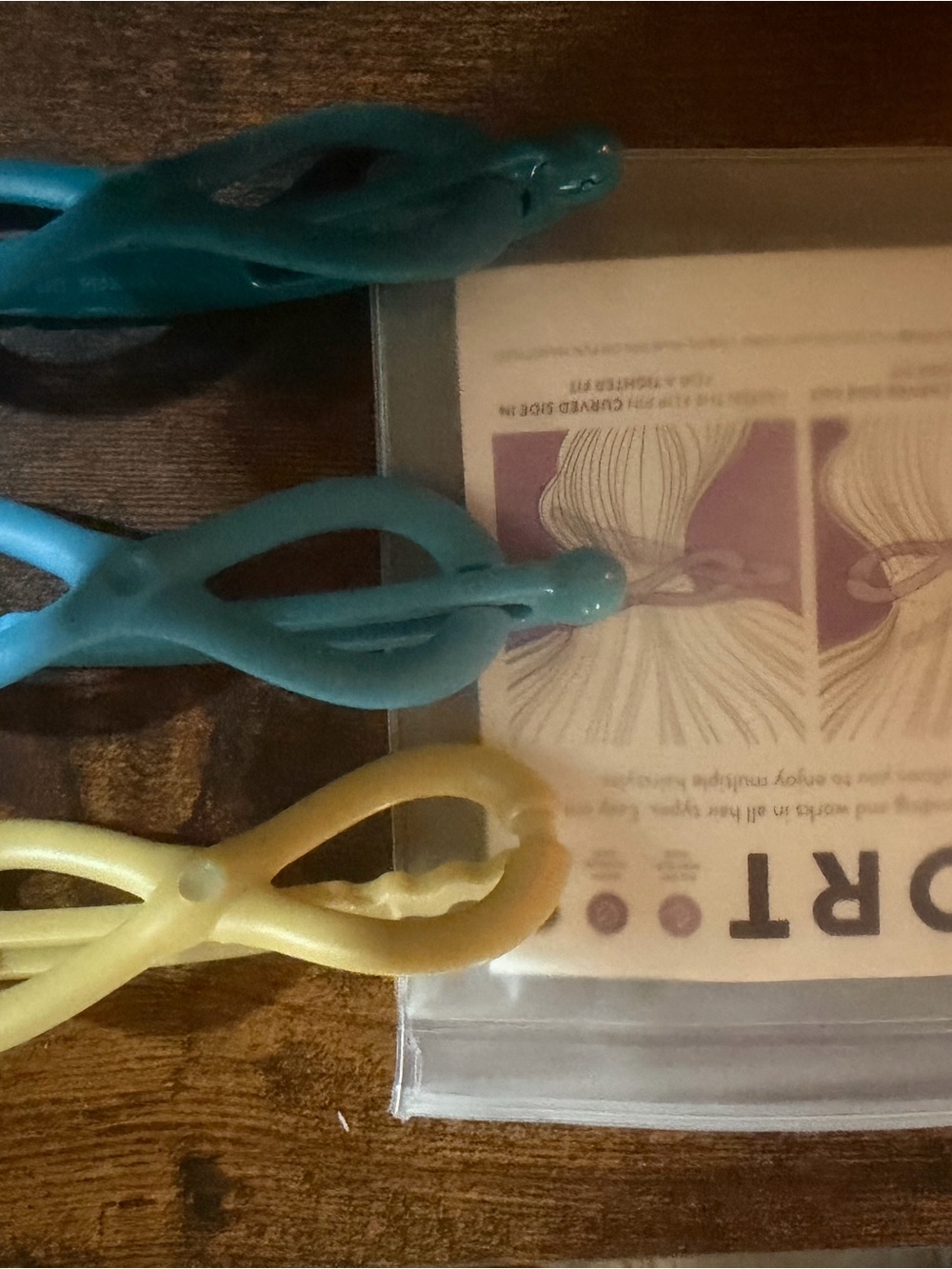 Lila rose hair clips